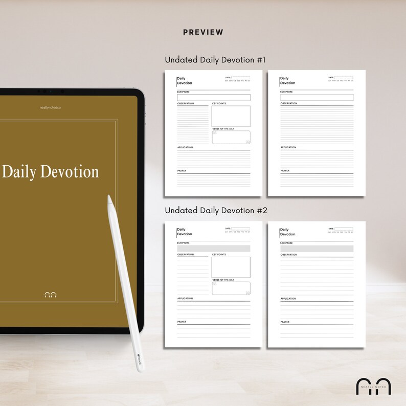 Digital Devotion Planner by Neatly Noted Co Digital Daily Devotion for ...