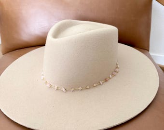 Rose Quartz Stone Hat Band