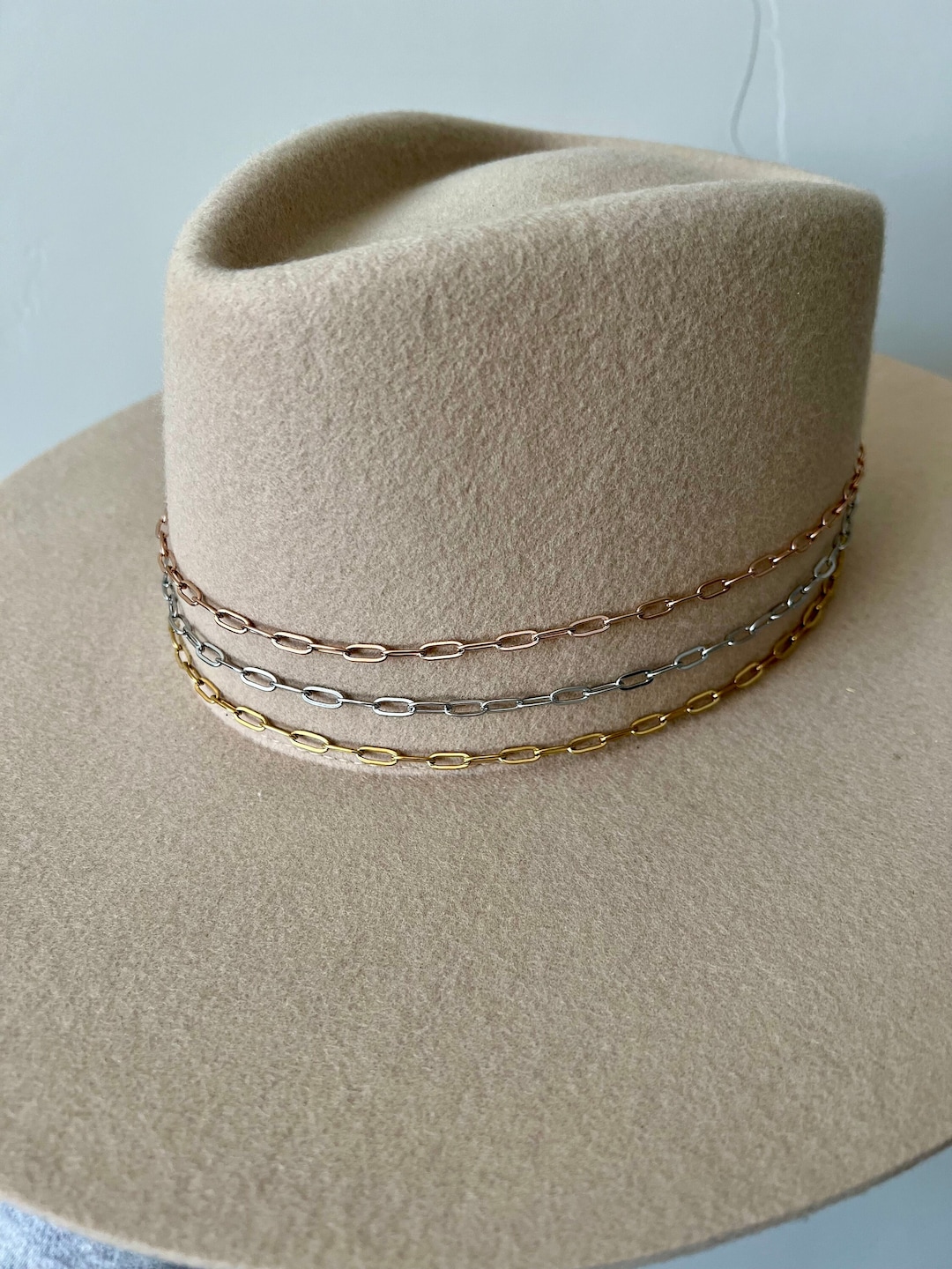 Paperclip Chain Hat Band Etsy