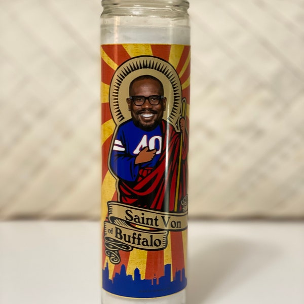 Buffalo Player Prayer Candle Von Miller