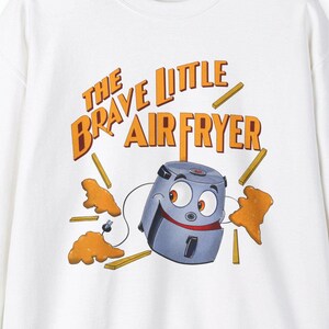 The Brave Little Air Fryer - Brave Little Toaster shirt, Air fryer parody shirt, Nostalgic cartoon apparel, Retro-inspired graphic tee image 2