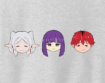 Frieren, Fern, Stark: camiseta de Frieren, camiseta de Beyond Journey's End, productos de anime de Frieren, camiseta inspirada en Manga
