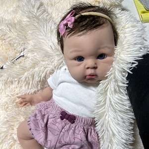Full body silicone doll with hair, newborn size
