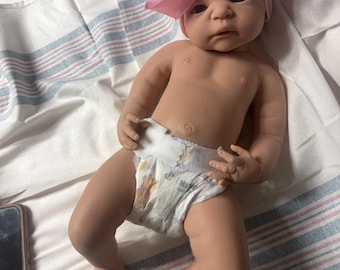 Big Full body silicone baby, wears 0-3 clothes