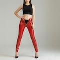 Women’s PVC Pants with Full-Length Zipper | Shiny Red or Black Vinyl Trousers product logo