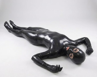 Full Body Latex Catsuit – Custom Size & Thickness – Handmade 100% Natural Latex Suit for Cosplay