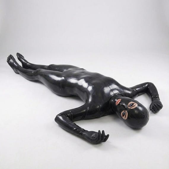 Full Body Latex Catsuit – Custom Size & Thickness – Handmade 100% Natural Latex Suit for Cosplay