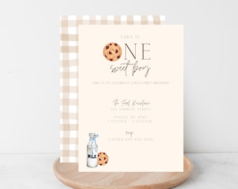 One Sweet Boy | First Birthday Invite Template