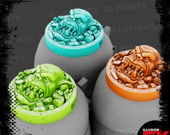 岩石 - 3Dプリントされた圧入式、接着剤不要、シタデル ウォーハンマー