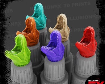 Testa di T-Rex viva - Campioni di colore per tappo di flacone di vernice a pressione, vernice rapida Army Painter, lavaggio, colore effetto 17ml 18ml