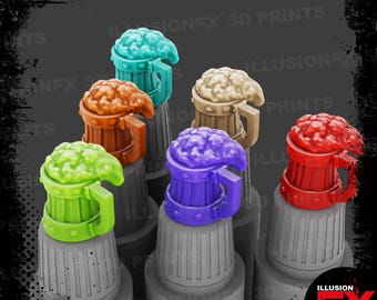 Grog Bierpul - Druksluiting Verfflesdopje Kleurstalen, Army Painter Speedpaint, Wash, Effectkleur 17ml 18ml