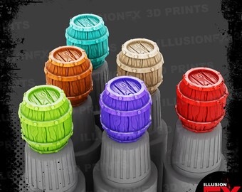 Barrel - Press Fit Paint Bottle Cap Topper Swatch's, Army Painter Speedpaint, Wash, Effect Colour 17ml 18ml
