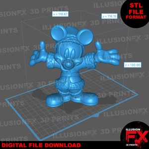 Micky Maus Weihnachten - 3D Druck STL Datei Download, miniatur,Spiel,Karikatur,Ausdrucke,dekorativ
