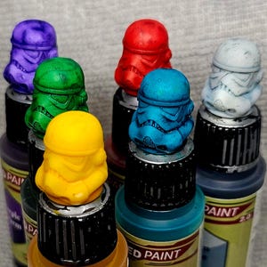 Stormtrooper Star Wars - 3D Printed Dropper Swatch Mini CAPS, to fit Army Painter 17ml 18ml SpeedPaint 1.0 & 2.0 Warpaints Fanatic