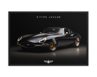E-Type Jaguar - Framed Print
