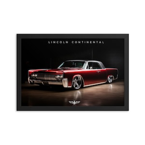 Oprawiony wydruk - Lincoln Continental z 1965 r.