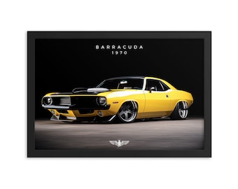 1970 Plymouth Barracuda personalizado - Impresión enmarcada