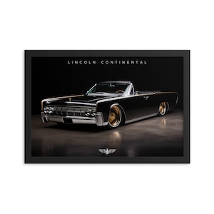 Vintage Luxury: Custom 1965 Lincoln Continental Framed Print - Etsy