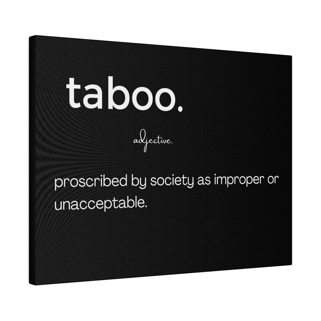 Taboo Definition Canvas Print Word Art Canvas Quote Definition Etsy