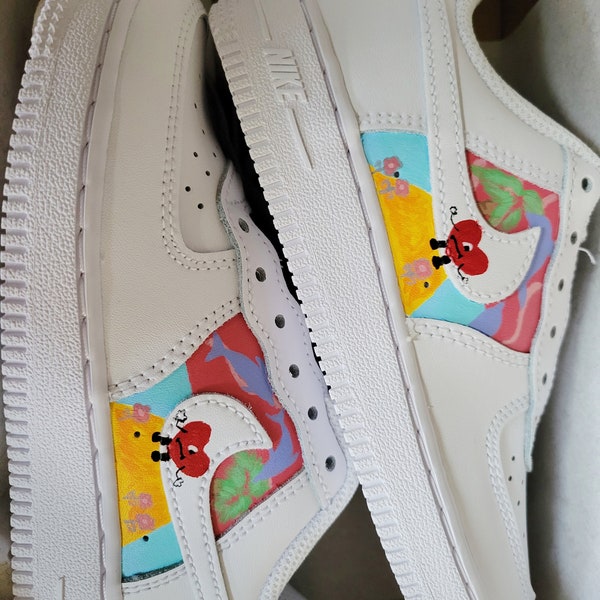 Af1 kids 'un verano sin ti' hand painted shoes