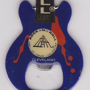 Rock & Roll Hall of Fame GUITAR BOTTLE OPENER Cleveland Ohio Magnet
