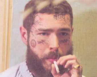 Signed POST MALONE Photo with COA Autographed