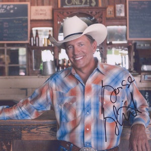 Signed GEORGE STRAIT Autographed Photo w/ COA Country Music Legend