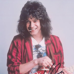 Foto autografata di EDDIE Van HALEN con certificato di autenticità