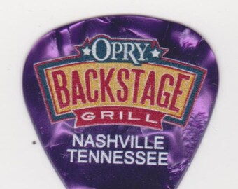 OPRY BACKSTAGE GRILL Guitar Pick Nashville Tennessee Music City
