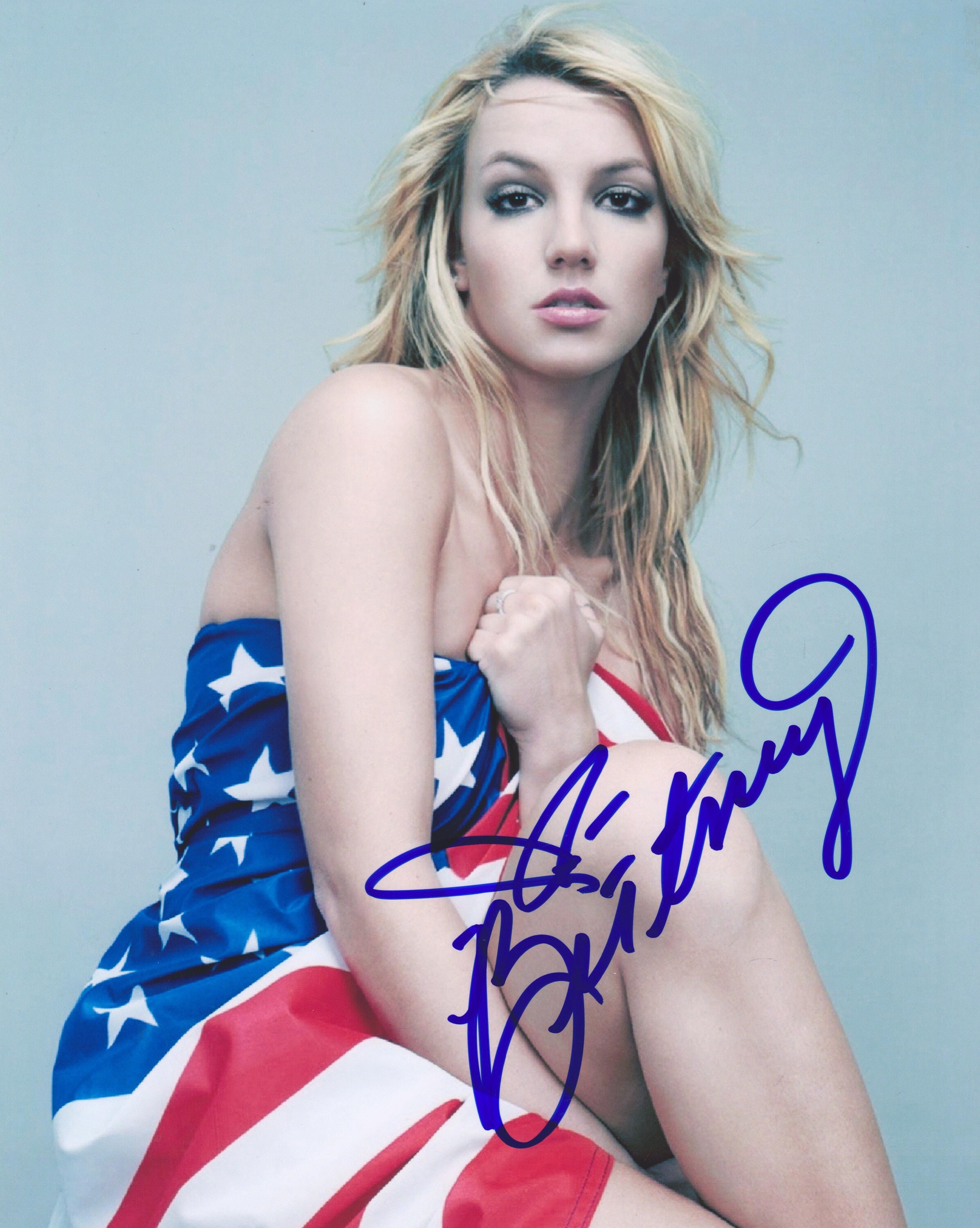 Autographed Photo with White Outfit and Heels Britney Spears Authentic Britney Spears Autograph - Etsy main image 3