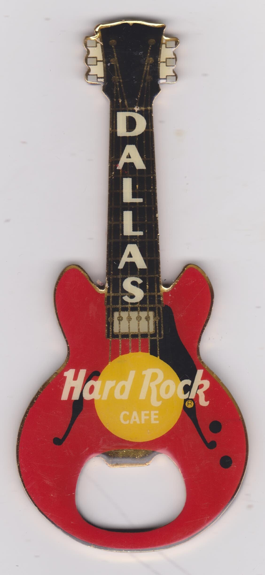 Hard Rock Cafe ギター型ボトルオープナー マグネット7個セット ハードロックカフェ ギター ボトルオープナー ダラ テキサス レッド