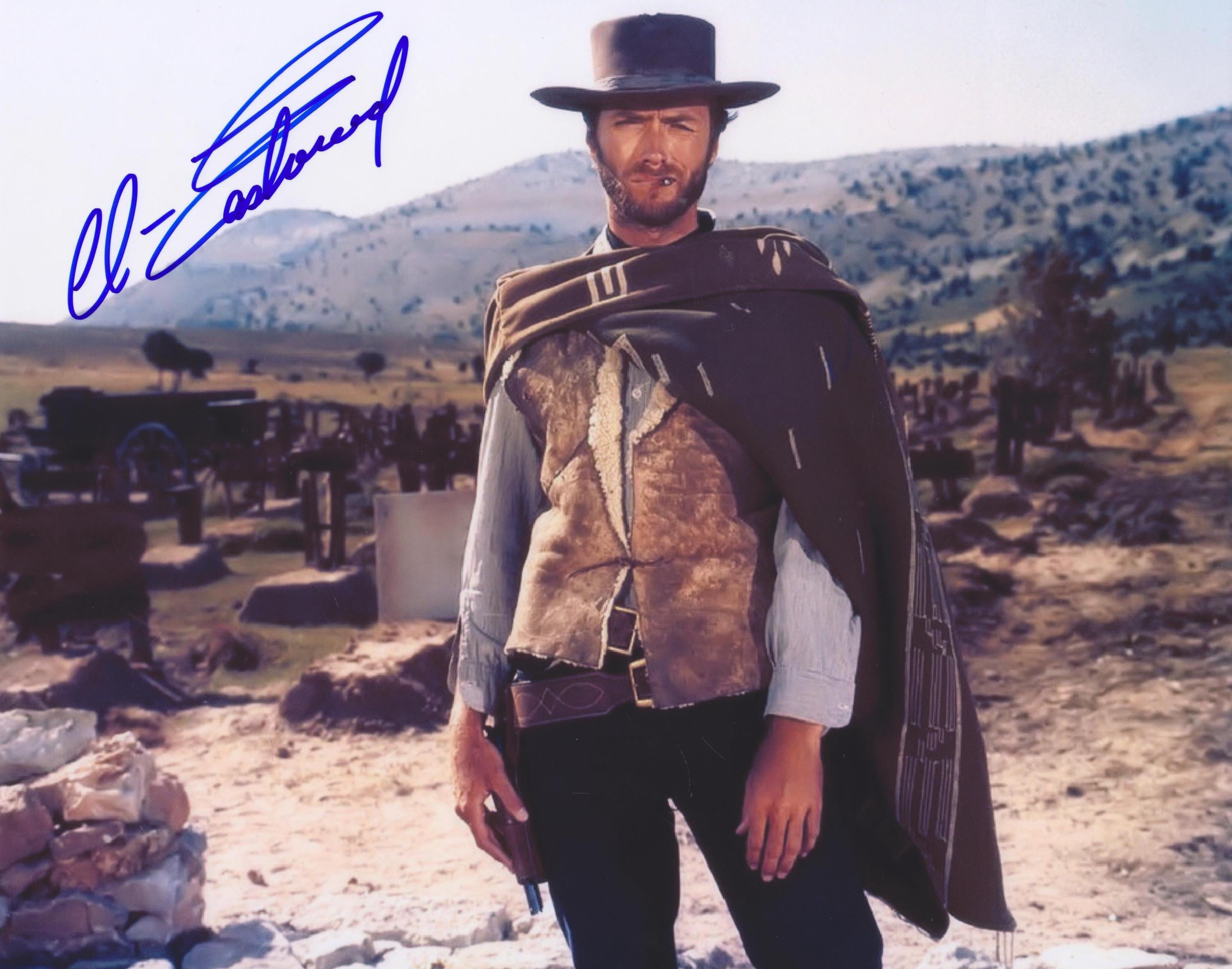 Signed CLINT EASTWOOD Autographed Photo / COA Western Fistful of Dollars - Good Bad Ugly