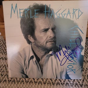 Country Legend Signed LP MERLE HAGGARD Autographed Chill Factor Album