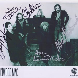 5X Signed FLEETWOOD MAC PHOTO Autographed Stevie Nicks & Christine McVie with coa