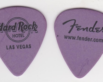 Fender HARD ROCK Cafe Las Vegas Hotel GUITAR Pick - Purple