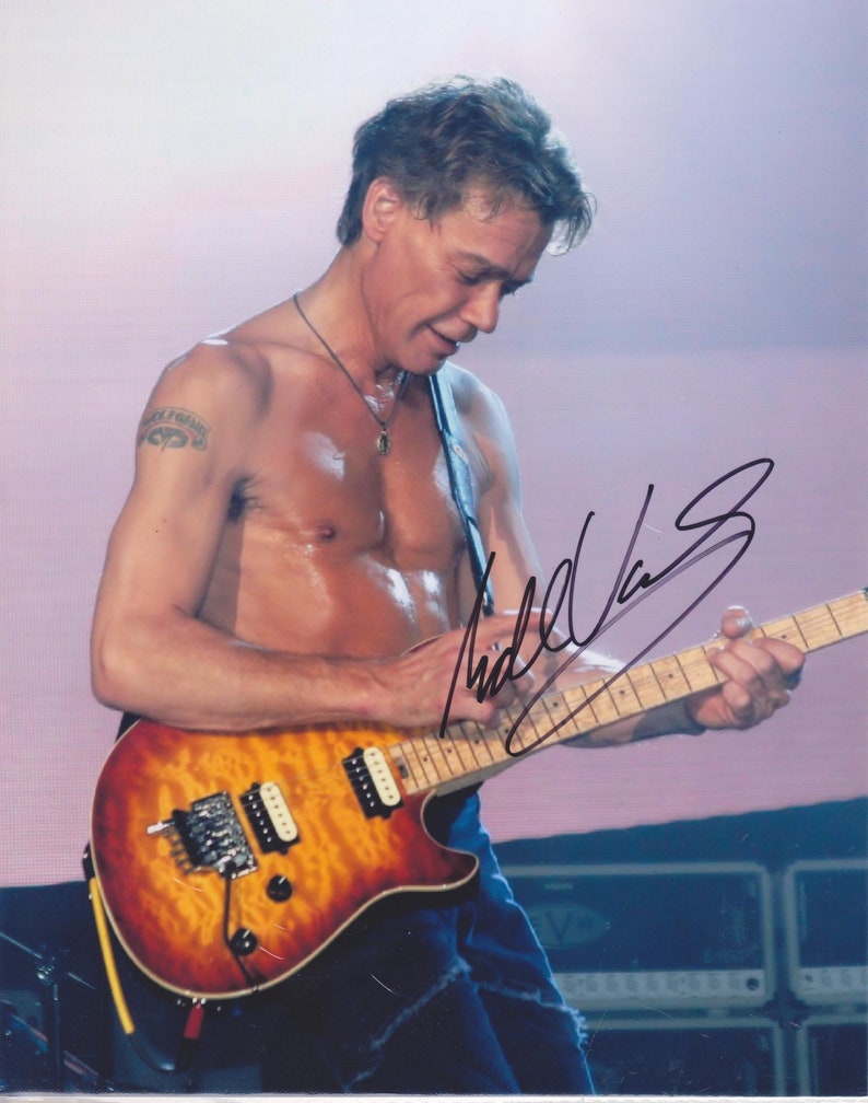 EDDIE VAN HALEN signed autographed photo Showtime COA Hologram main image 1