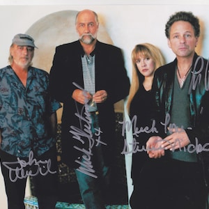 4X Signed FLEETWOOD MAC PHOTO Autographed Stevie Nicks with coa