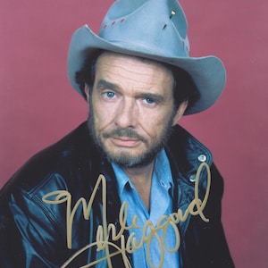 Country Legend Signed MERLE HAGGARD Photo Autographed with COA