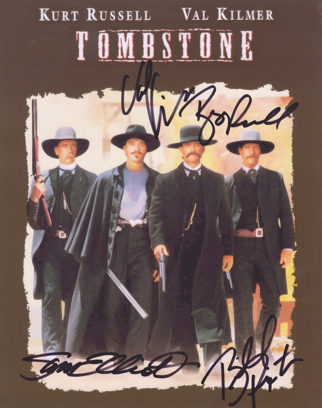 4X Signed Cast TOMBSTONE Movie Photo Autographed W COA - Etsy