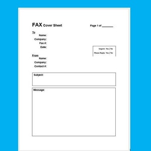FAX-voorblad: Verbeter uw faxcommunicatie met dit professionele voorblad