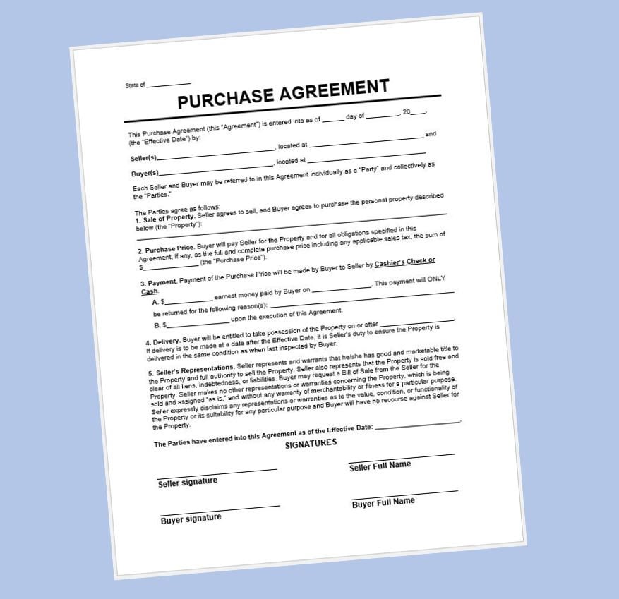 mobile-home-purchase-agreement-texas-etsy
