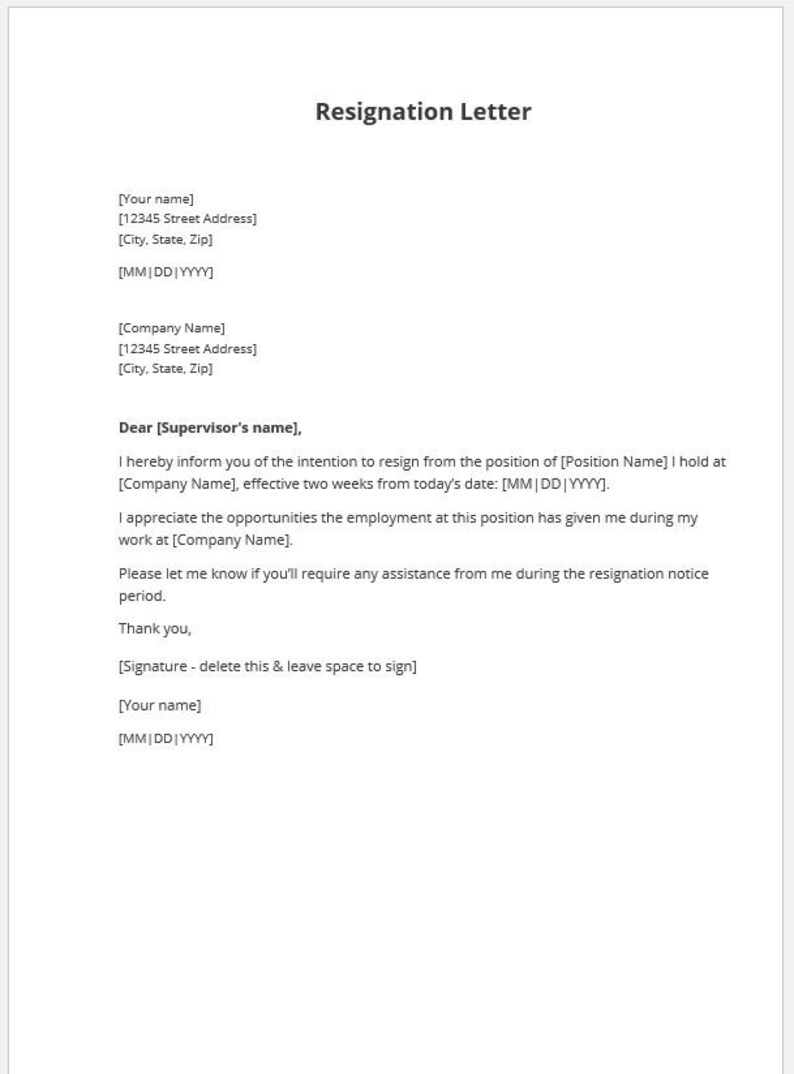 Letter Of Resignation Invest In This Professional Sample Letter To 