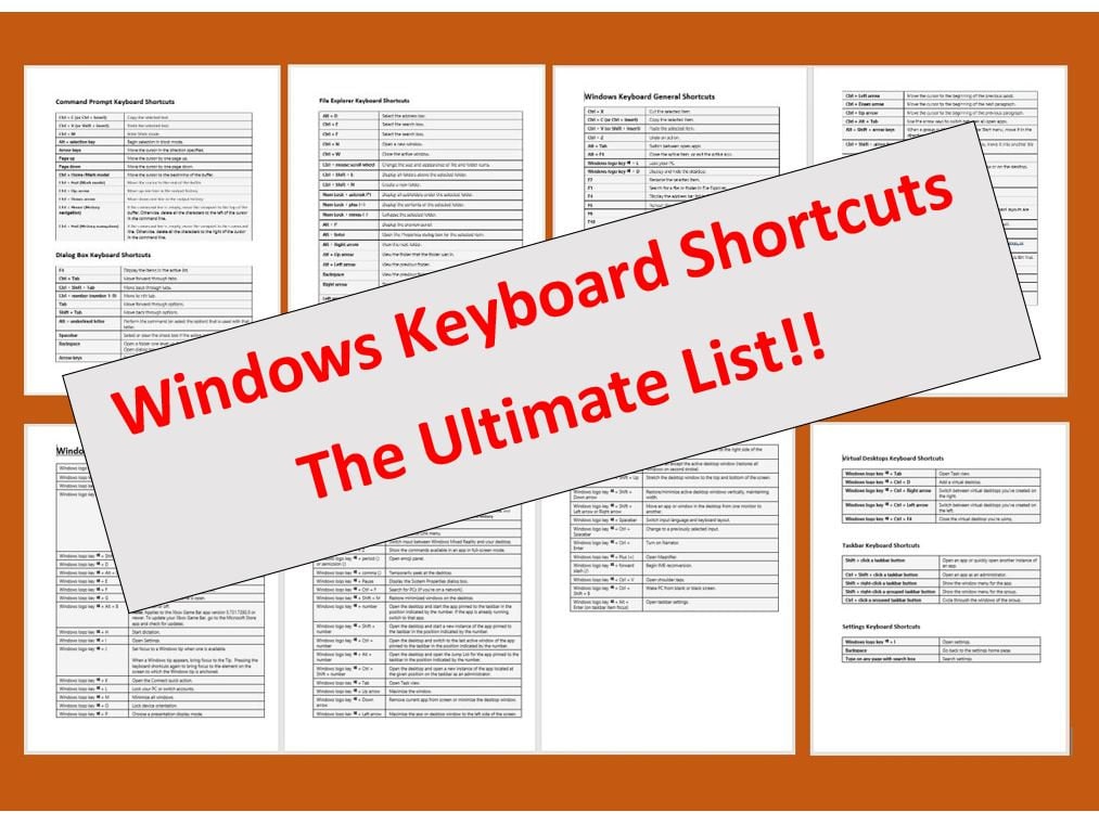 Windows Shortcuts Pdf