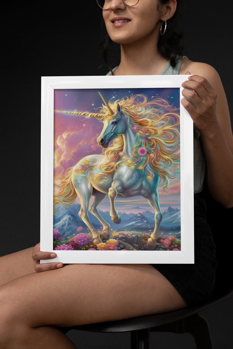 Unicorn Digital Print, Unicorn Digital Art, Unicorn, Perfect Gift ...