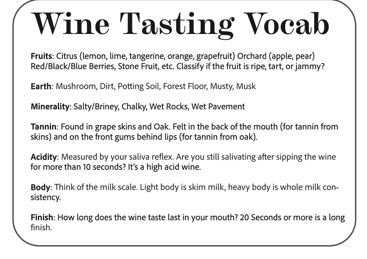 Printable Wine Tasting Kit 4 or 6 Wines - Etsy
