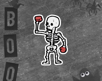 Skeleton Boxing Bubble-free stickers