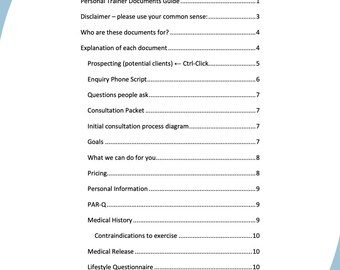 Personal Trainer Template | Personal Trainer Exercise Program | Fitness ebook | Fitness Coach Template | Gym Training Plan |