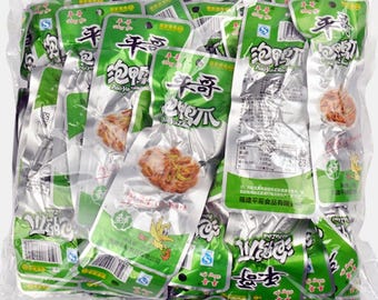 ping ge duck feet平哥鸭爪， Chinese snack （original favor）green （50pack）