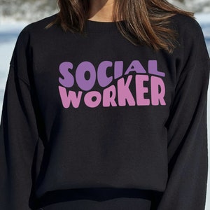 Felpa per assistente sociale, consulente per il servizio sociale scolastico, avvocato, supporto per studenti, laurea, unisex, potenzia il gruppo