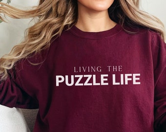 Puzzle Lover Sweatshirt, Jigsaw Puzzles Gift, Speed Puzzling Competition, I Love Puzzles T-Shirt, Puzzle Life, Puzzle Holiday Gifts